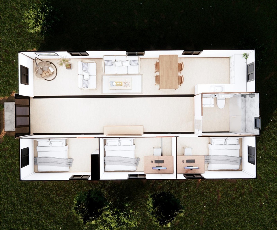 Plano 3D Modelo Reina